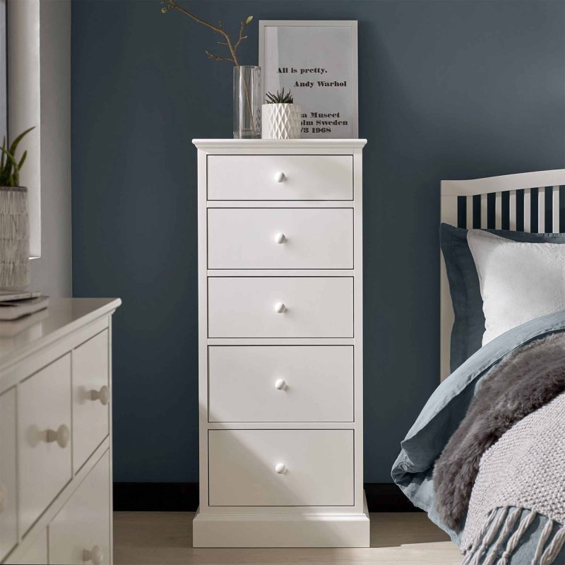 Tall gray deals chest of drawers