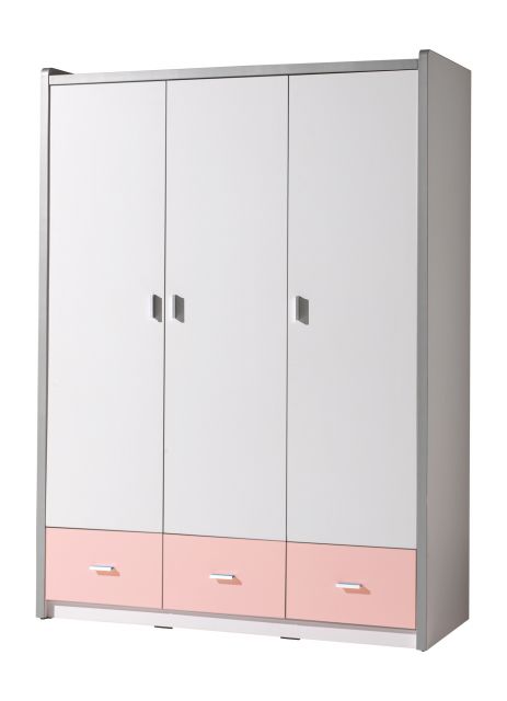 Vipack Bonny 3 Door Wardrobe Light Pink Meubles