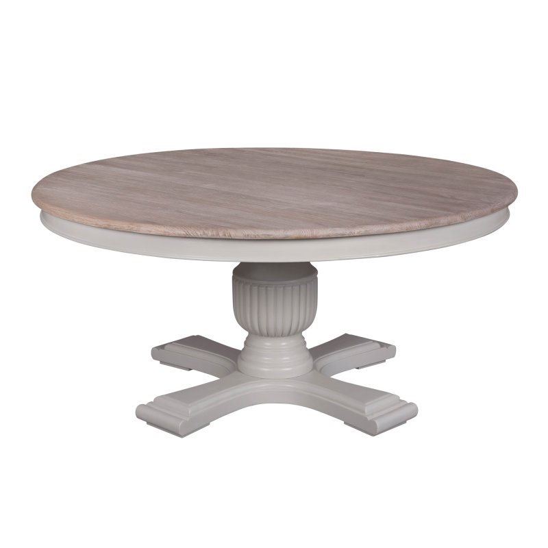 grey oak round dining table