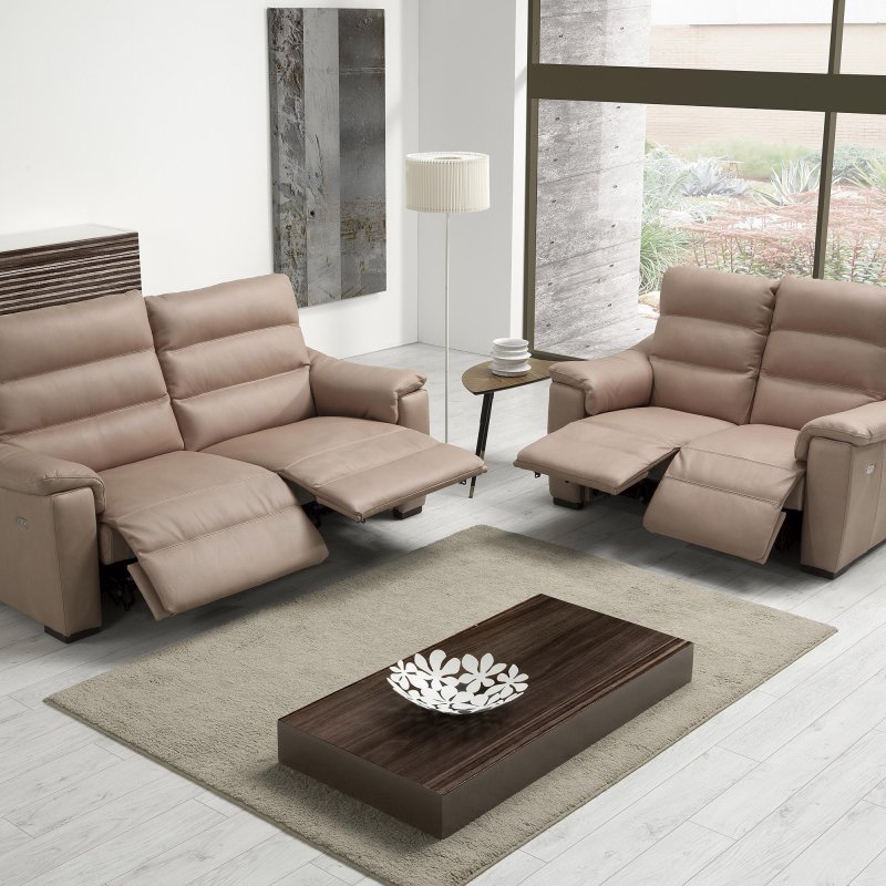 Egoitaliano Marina 3 Seater Sofa With 2 Recliners Leather Category