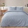 Brushed Cotton Stripe Duvet Cover Set (Multiple Sizes & Colours)